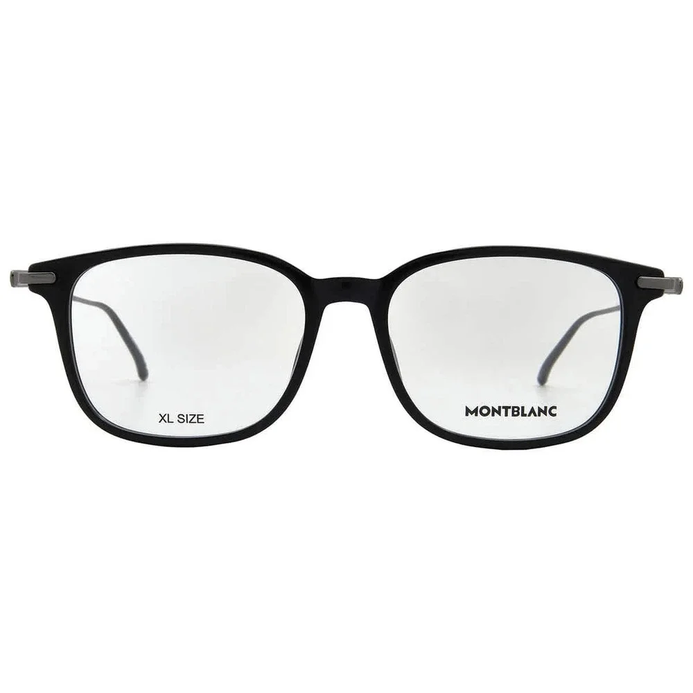 Mont Blanc MB0413OA Eyeglasses Optical Black Ruthenium Titanium Temples Acetate